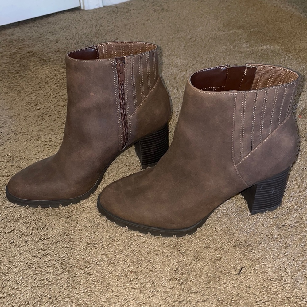 Heeled Brown/Gray boots